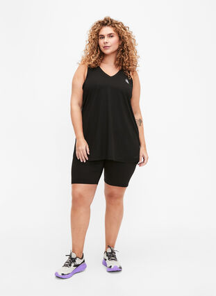 ZizziSporttopje met V-hals, Black, Model image number 2