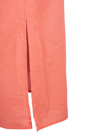 Robe sans manches en mélange de coton avec du lin, Living Coral, Packshot image number 4