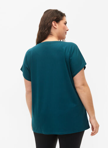Zizzi T-shirt d'entraînement à manches courtes, Deep Teal, Model image number 1