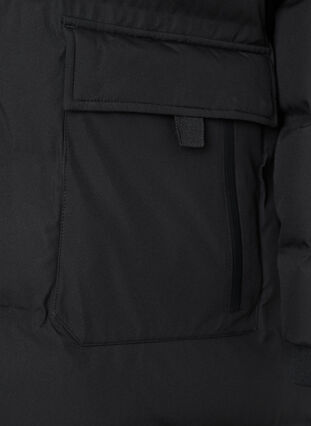 Zizzi Doudoune avec capuche et poches, Black, Packshot image number 3
