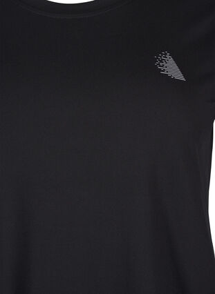 ZizziSlim fit sport T-shirt met ronde hals, Black, Packshot image number 2