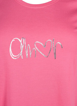 ZizziFLASH - T-shirt met motief, Hot Pink Amour, Packshot image number 2