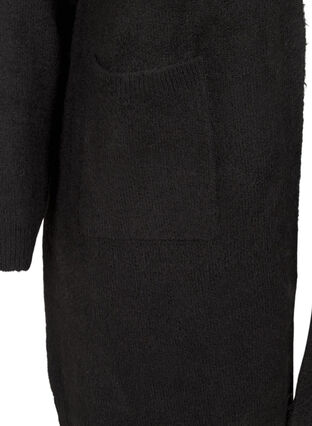 Zizzi Long cardigan tricoté avec poches, Black, Packshot image number 2