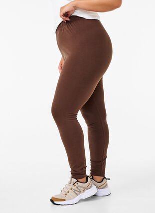 ZizziKatoenen legging met voering, Chocolate Martini, Model image number 2