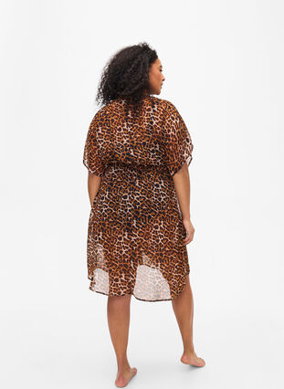 ZizziStrand kimono met print., Leopard, Model image number 1