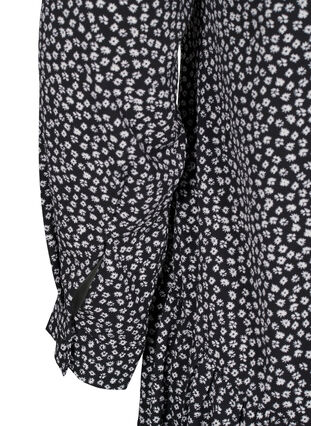 Zizzi Robes midi à manches longues, Black Small Flower, Packshot image number 3