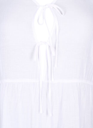 ZizziA-lijn viscose tuniek met veterdetail, Bright White, Packshot image number 2