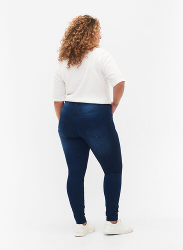 Zizzi Jean Amy super slim à taille haute, Blue Denim, Model image number 1