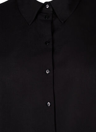 ZizziLos katoenen shirt met borduursel, Black, Packshot image number 2