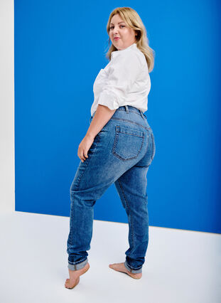 ZizziAmy jeans met een hoge taille en super slanke pasvorm, Light Blue, Image image number 0