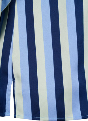 ZizziGestreept satijnen overhemd, Blue Stripe, Packshot image number 4