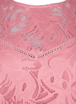 ZizziKanten blouse met korte mouwen, Dusty Rose, Packshot image number 2