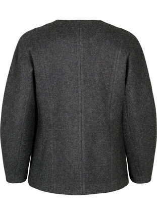 ZizziGetailleerde blazer, Dark Grey Melange, Packshot image number 1