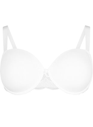 Zizzi Soutien-gorge moulé avec résille, Bright White, Packshot image number 0