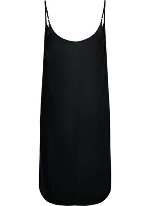 ZizziMouwloos midi jurk in viscose, Black, Packshot image number 1