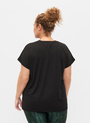 ZizziTrainings T-shirt met korte mouwen, Black, Model image number 1