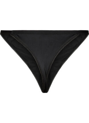 ZizziMircovezel G-string met elastische tailleband, Black, Packshot image number 1