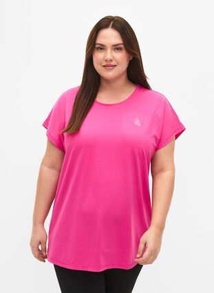ZizziSport T-shirt met korte mouwen, Raspberry Rose, Model image number 0