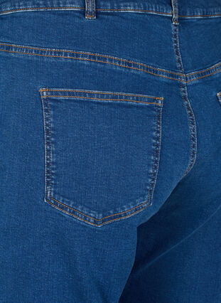 Zizzi Jean court avec une coupe droite Vera, Blue Denim, Packshot image number 3