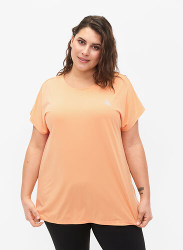 ZizziTrainings T-shirt met korte mouwen, Apricot Nectar, Model image number 0