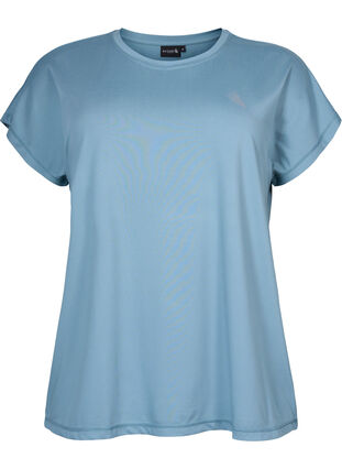 Zizzi T-shirt d'entraînement à manches courtes, Smoke Blue, Packshot image number 0