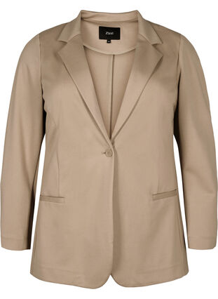 ZizziEenvoudige blazer met knoopsluiting, Silver Mink, Packshot image number 0