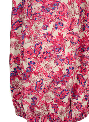 ZizziBedrukte katoenen jurk met korte mouw, Raspberry Sorbet, Packshot image number 3