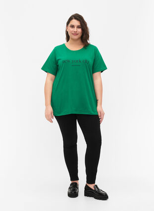 ZizziFLASH - T-shirt met motief, Jolly Green, Model image number 2
