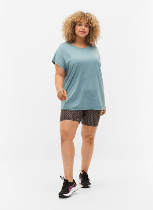 ZizziTrainings T-shirt met korte mouwen, Smoke Blue, Model image number 2