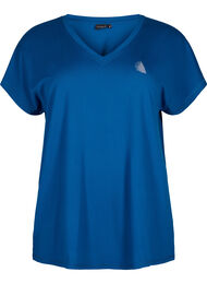 T-shirt de sport ample avec col en V, Blue Opal, Packshot