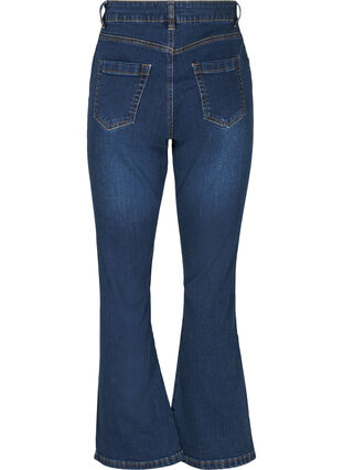 ZizziEllen bootcut jeans met hoge taille, Dark Blue, Packshot image number 1