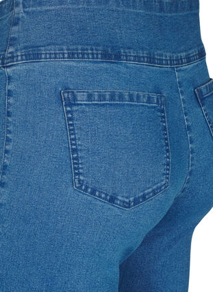 ZizziStretchy jeggings met hoge taille, Light Blue, Packshot image number 3