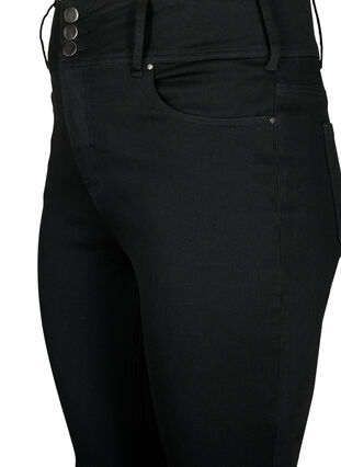 ZizziSuper slanke Bea jeans met extra hoge taille, Black, Packshot image number 2