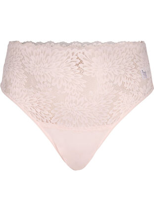 ZizziKanten string met hoge taille, Peach Blush, Packshot image number 0