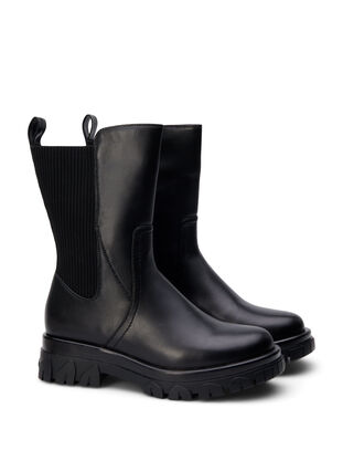 Zizzi Large - Bottes courtes avec élastique, Black, Packshot image number 1