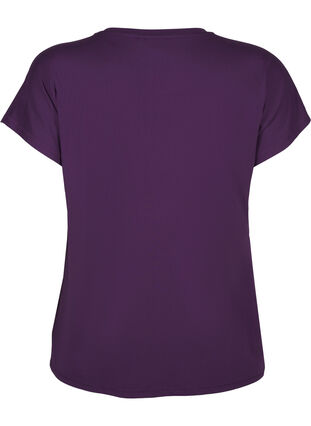 ZizziEffen gekleurd T-shirt voor sporten, Purple Pennant, Packshot image number 1