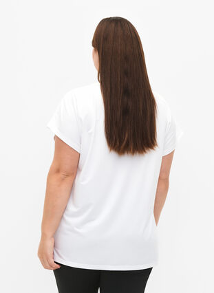 ZizziSport T-shirt met korte mouwen, Bright White, Model image number 1