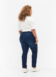 Slim fit Emily jeans met normale taille, Blue Denim, Model