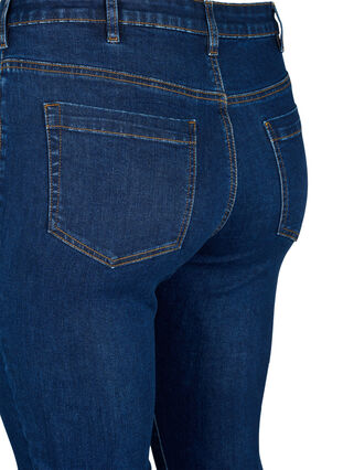 ZizziAmy jeans met een hoge taille en super slanke pasvorm, Dark blue, Packshot image number 3