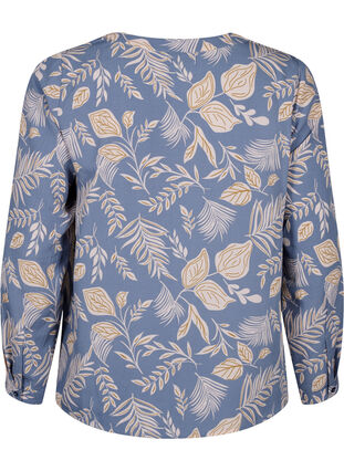 ZizziFLASH - Blouse met lange mouwen en print, Delft AOP, Packshot image number 1