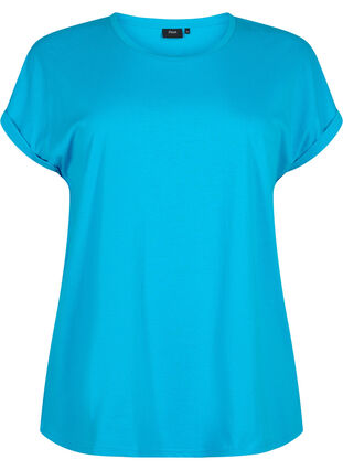 ZizziT-shirt met korte mouwen van katoenmix, Hawaiian Ocean, Packshot image number 0