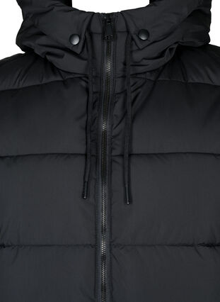 ZizziLange vest met capuchon en zakken, Black, Packshot image number 2
