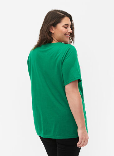 ZizziFLASH - T-shirt met motief, Jolly Green, Model image number 1