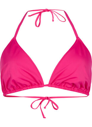 Zizzi Haut de bikini forme triangle de couleur unie, Vivacious, Packshot image number 0