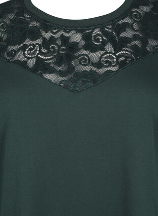 Zizzi Sweatshirt avec ornements en dentelle, Scarab, Packshot image number 2