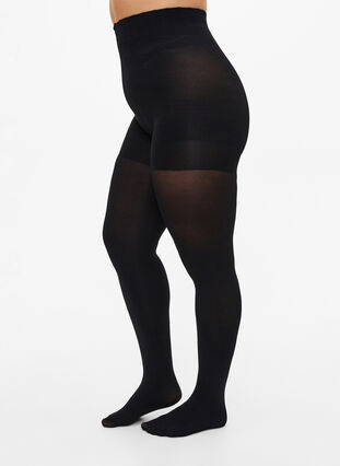 Zizzi Collants en 100 deniers avec push-up, Black, Model image number 0