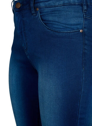 ZizziSuper slim Amy jeans met hoge taille, Blue Denim, Packshot image number 2