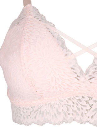 Zizzi Bralette avec détail de cordon et rembourrage doux, Peach Blush, Packshot image number 2