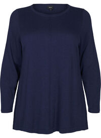 Gebreide blouse gemaakt van katoen en viscose.