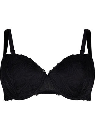 Zizzi Soutien-gorge en dentelle moulé avec armatures, Black, Packshot image number 0